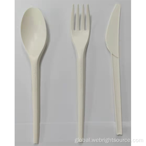 Cornstarch 100% Biodegradable White Cutlery Forks Biodegradable Compostable PLA cutlery Supplier